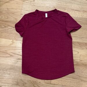 Zella Short Sleeve Tee Burgundy